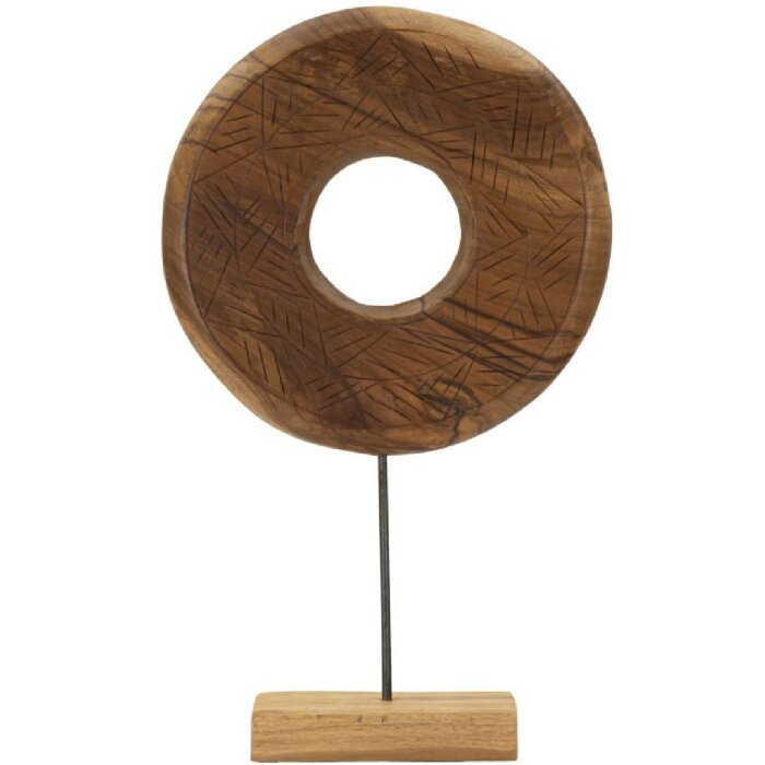 Mauro Ferretti escultura Dorat de teca 35x10x58 cm marrón