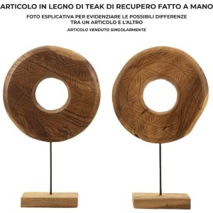 Mauro Ferretti escultura Dorat de teca 35x10x58 cm marrón