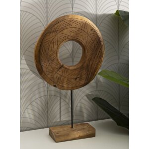Mauro Ferretti escultura Dorat de teca 35x10x58 cm marrón