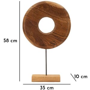 Mauro Ferretti escultura Dorat de teca 35x10x58 cm marrón