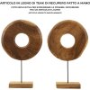 Mauro Ferretti escultura Dorat de teca 35x10x58 cm marrón