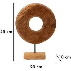 Mauro Ferretti escultura Dorat de teca 28x10x38 cm marrón