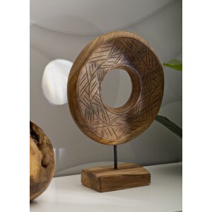 Mauro Ferretti escultura Dorat de teca 28x10x38 cm marrón