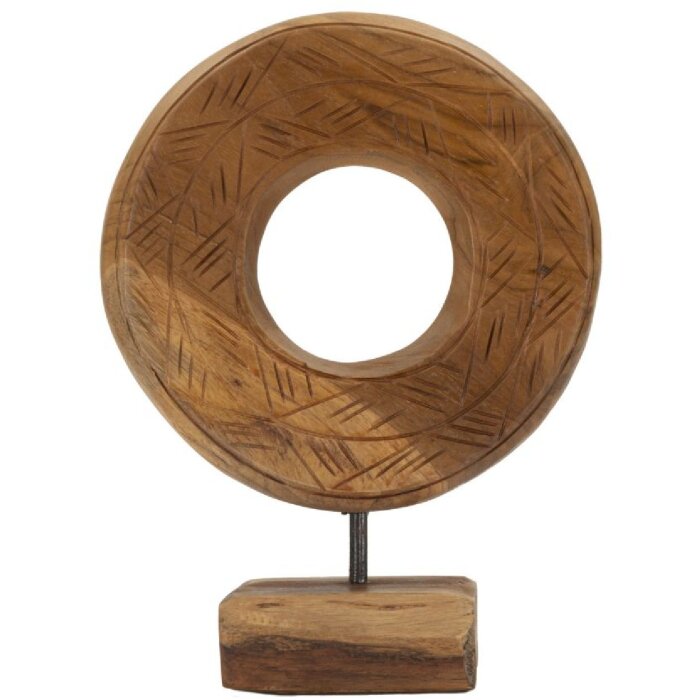 Mauro Ferretti escultura Dorat de madera de teca 20x10x28 cm marrón