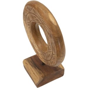 Mauro Ferretti escultura Dorat de madera de teca 20x10x28 cm marrón