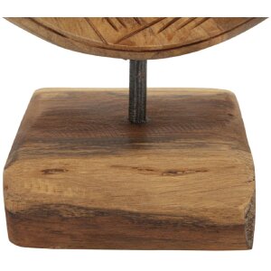 Mauro Ferretti escultura Dorat de madera de teca 20x10x28 cm marrón