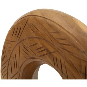 Mauro Ferretti escultura Dorat de madera de teca 20x10x28 cm marrón