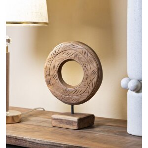 Mauro Ferretti escultura Dorat de madera de teca 20x10x28 cm marrón