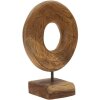 Mauro Ferretti escultura Dorat de madera de teca 20x10x28 cm marrón