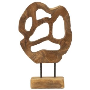 Mauro Ferretti escultura Lubang de teca 25x10x38 cm...