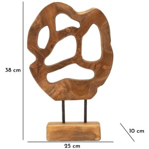 Mauro Ferretti escultura Lubang de teca 25x10x38 cm marrón