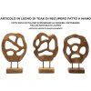 Mauro Ferretti escultura Lubang de teca 25x10x38 cm marrón