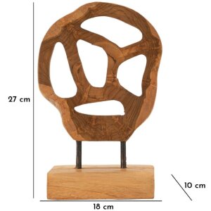 Mauro Ferretti escultura Lubang de teca 18x10x27 cm marrón