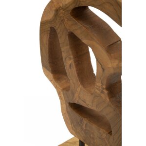 Mauro Ferretti escultura Lubang de teca 18x10x27 cm marrón