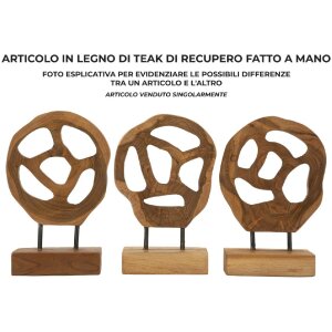 Mauro Ferretti escultura Lubang de teca 18x10x27 cm marrón