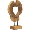 Mauro Ferretti escultura Hasi madera de teca 28x10x38 cm marrón