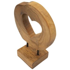 Mauro Ferretti escultura Hasi madera de teca 20x10x28 cm marrón
