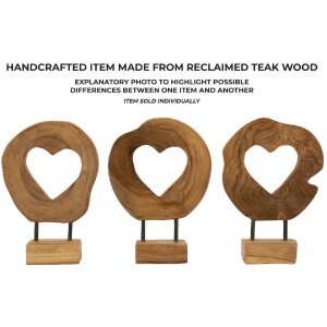 Mauro Ferretti escultura Hasi madera de teca 20x10x28 cm marrón