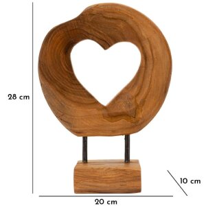 Mauro Ferretti escultura Hasi madera de teca 20x10x28 cm marrón