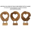 Mauro Ferretti escultura Hasi madera de teca 20x10x28 cm marrón