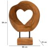 Mauro Ferretti escultura Hasi madera de teca 20x10x28 cm marrón