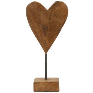 Mauro Ferretti escultura corazón teca 15x10x35 cm...