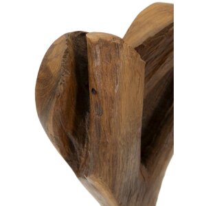 Mauro Ferretti escultura corazón teca 15x10x35 cm marrón