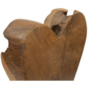 Mauro Ferretti escultura corazón teca 15x10x35 cm marrón