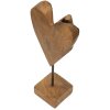 Mauro Ferretti escultura corazón teca 15x10x35 cm marrón