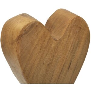 Mauro Ferretti escultura corazón teca 10x10x25 cm marrón