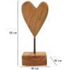 Mauro Ferretti escultura corazón teca 10x10x25 cm marrón