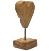 Mauro Ferretti escultura corazón teca 10x10x25 cm marrón