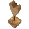 Mauro Ferretti escultura corazón teca 10x10x25 cm marrón