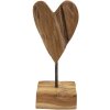 Mauro Ferretti escultura corazón teca 10x10x25 cm marrón