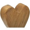 Mauro Ferretti escultura corazón teca 10x10x25 cm marrón