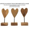 Mauro Ferretti escultura corazón teca 10x10x25 cm marrón