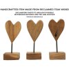 Mauro Ferretti escultura corazón teca 10x10x25 cm marrón