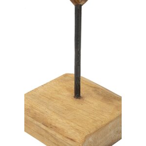Mauro Ferretti escultura Dobu teca 25x12x45 cm marrón