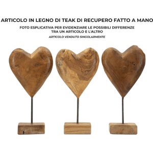 Mauro Ferretti escultura Dobu madera de teca 20x12x37 cm marrón