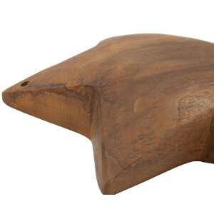 Mauro Ferretti estrella decorativa teca Ø19x5 cm marrón