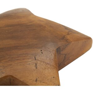 Mauro Ferretti estrella decorativa teca Ø19x5 cm marrón
