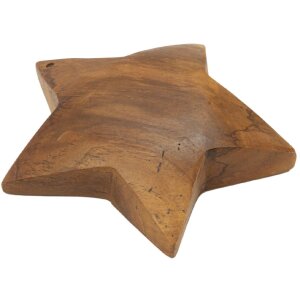 Mauro Ferretti estrella decorativa teca Ø19x5 cm marrón