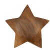 Mauro Ferretti estrella decorativa teca Ø19x5 cm marrón