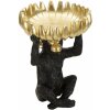 Mauro Ferretti cuenco mono decorativo Ø23x31,5 cm oro negro brillante