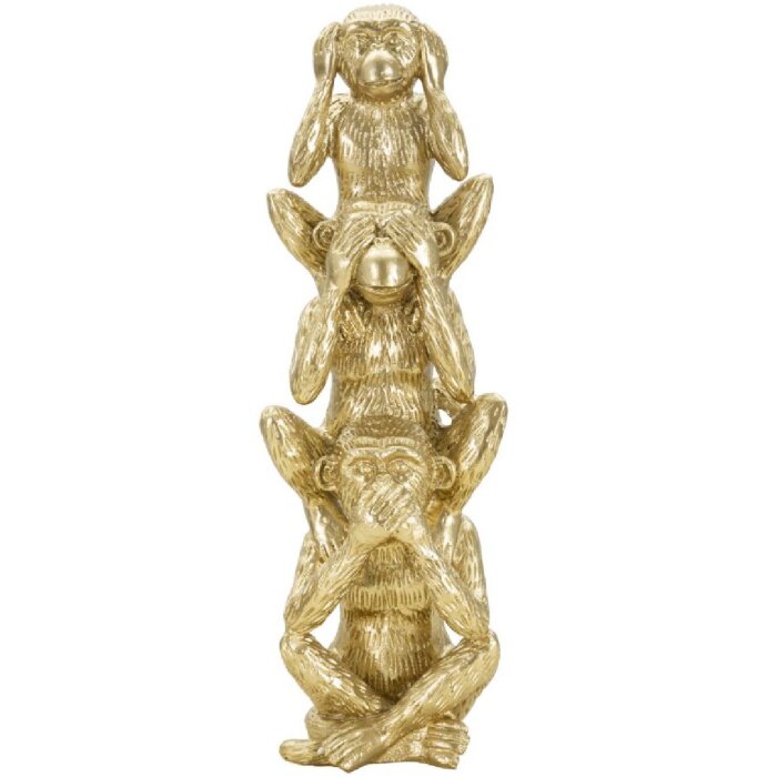 Mauro Ferretti figurita decorativa torre mono Ø10.5x30 cm oro brillante