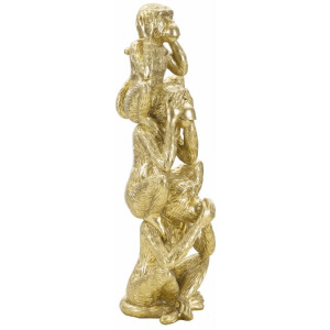 Mauro Ferretti figurita decorativa torre mono Ø10.5x30 cm oro brillante