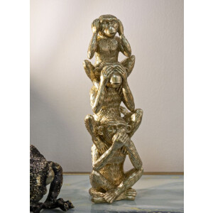 Mauro Ferretti figurita decorativa torre mono Ø10.5x30 cm oro brillante