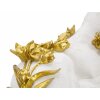 Mauro Ferretti escultura decorativa leopardo 53x21,5x24 cm oro blanco brillante