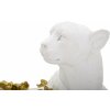 Mauro Ferretti escultura decorativa leopardo 53x21,5x24 cm oro blanco brillante