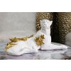 Mauro Ferretti escultura decorativa leopardo 53x21,5x24 cm oro blanco brillante